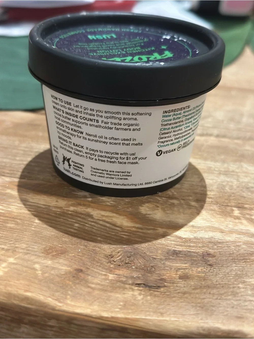 Lush Frozen Body Lotion - Black & Green